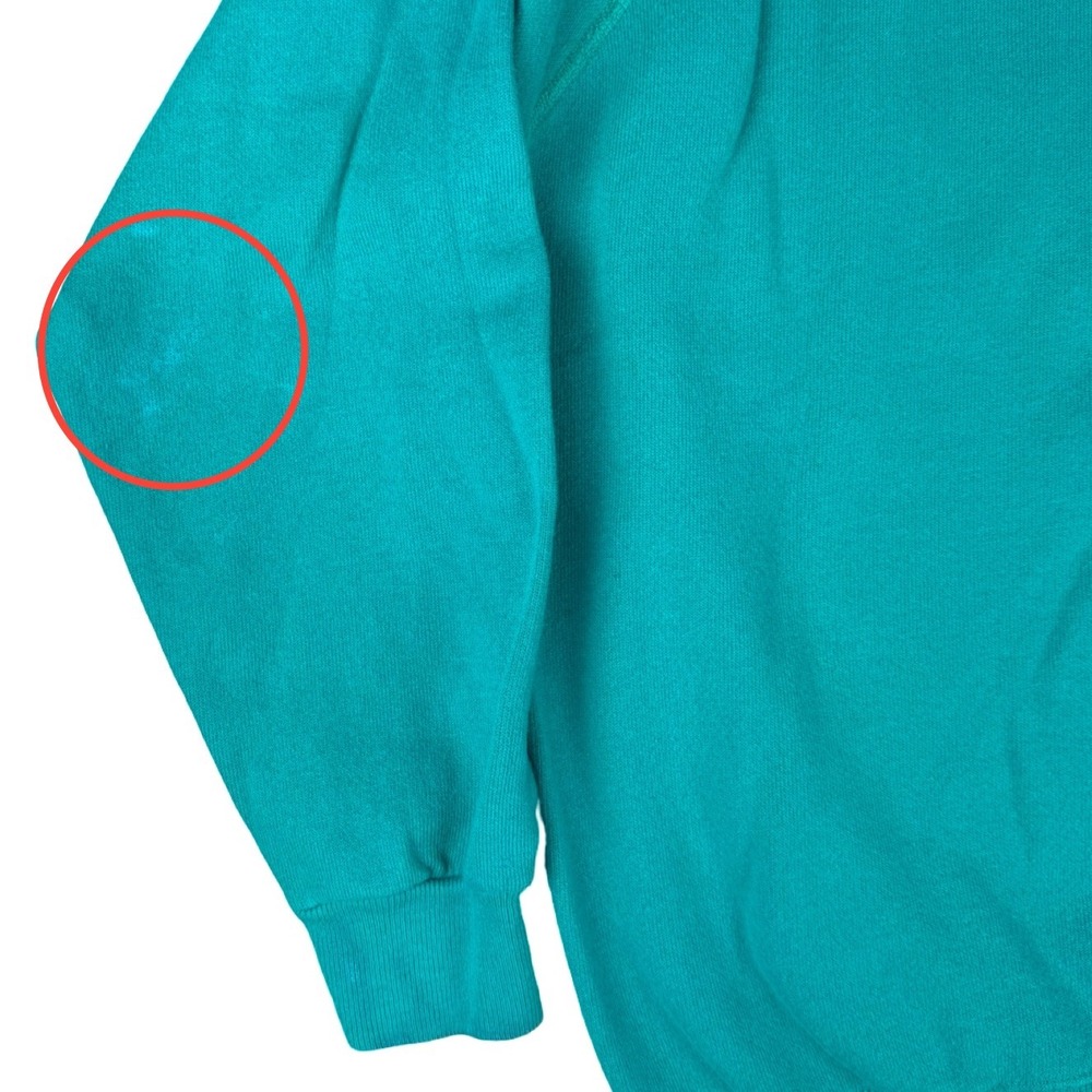 Vintage Yellowstone Crewneck Sweatshirt Teal Hanes USA Made Medium - Picture 5 of 10